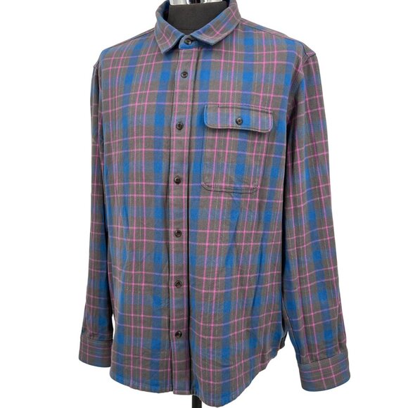 Outerknown‎ 100% Organic Cotton Plaid Shacket Blanket Shirt Size XXL - Picture 1 of 9